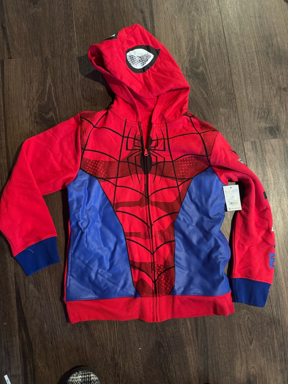 Marvel Spider-Man Red and Blue Hoodie Costume Hoodie NWT